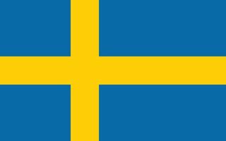 The national flag of Sweden vector illustration. Kingdom of Sweden flag with original proportion and accurate color