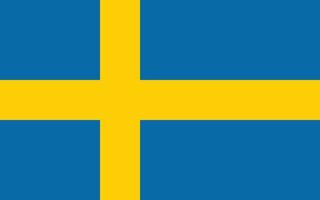 The national flag of Sweden vector illustration. Kingdom of Sweden flag with original proportion and accurate color