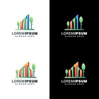 Real estate colorfull logo design set vector