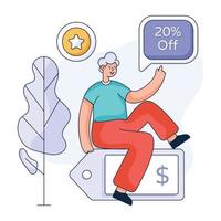 Ready to use flat illustration of add to cart vector