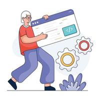 Take a look at web development flat illustration vector