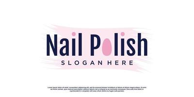 Beauty nail logo design vector with creative unique style Premium Vector