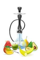 hookah for tobacco smoking and relaxation vector illustration isolated on white background