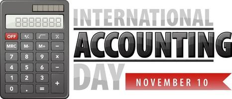 International Accounting Day Logo Design vector