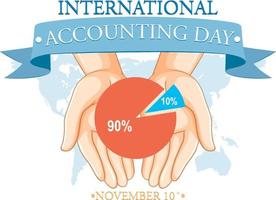 diseño del cartel del día internacional de la contabilidad vector