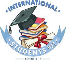 International Student Day Banner Design vector