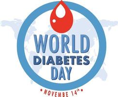 World Diabetes Day Logo Design vector