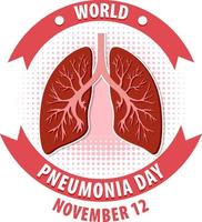 World Pneumonia Day Poster Design vector