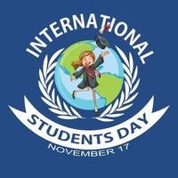 International Students Day Poster Design vector