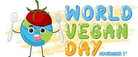 World Vegan Day Banner Design vector