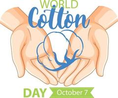 World Cotton Day Banner Template vector