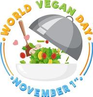 World Vegan Day Banner Design vector