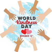 World Kindness Day Poster Design vector