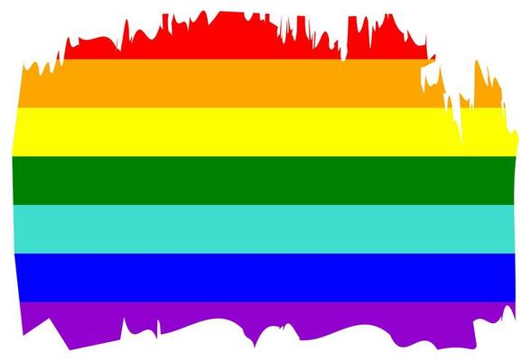 LGBT pride flag, rainbow flag background. Multicolored peace flag movement. Original colors symbol.