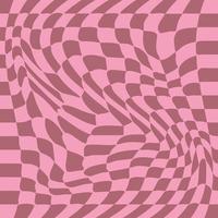 1970 Wavy Swirl Seamless Pattern in Orange and Pink Colors. Seventies Style, Groovy Background vector