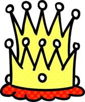 cartoon doodle of two crowns vector