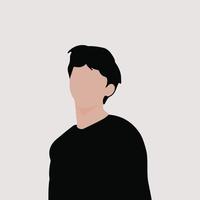 hombre con estilo coreano, fondo de pantalla de chico minimalista, moda de hombre vector