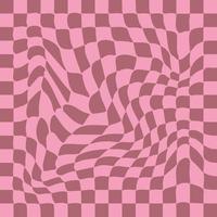 1970 Wavy Swirl Seamless Pattern in Orange and Pink Colors. Seventies Style, Groovy Background vector