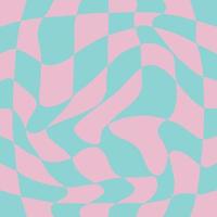 1970 Wavy Swirl Seamless Pattern in Orange and Pink Colors. Seventies Style, Groovy Background vector