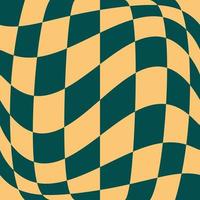 1970 Wavy Swirl Seamless Pattern in Orange and Pink Colors. Seventies Style, Groovy Background vector