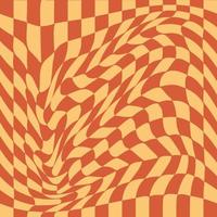 1970 Wavy Swirl Seamless Pattern in Orange and Pink Colors. Seventies Style, Groovy Background vector