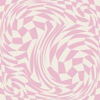 1970 Wavy Swirl Seamless Pattern in Orange and Pink Colors. Seventies Style, Groovy Background vector