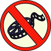 comic book style cartoon no movies allowed sign vector