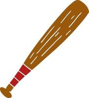 cartoon doodle of a baseball bat vector