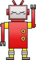 gradient shaded cartoon robot vector