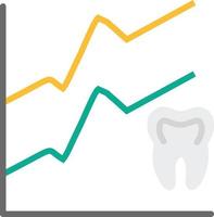 icono plano de estadísticas vector