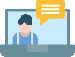 Live Chat Flat Icon vector