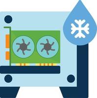 Cooled Pc Flat Icon vector