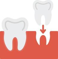 icono plano de implantes vector