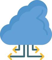 Cloud Storage Flat Icon vector