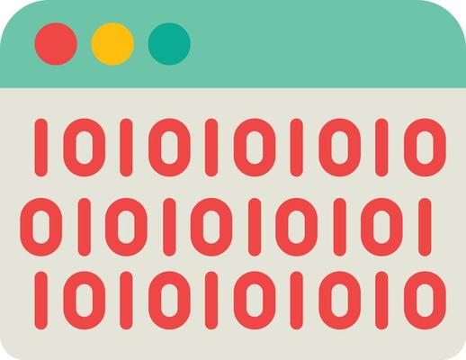 Binary Code Flat Icon