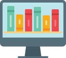 Online Library Flat Icon vector