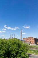 Old plant near railroad photo