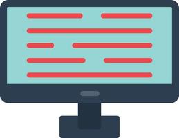 Monitor Flat Icon vector