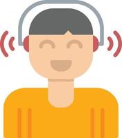 Listening Flat Icon vector