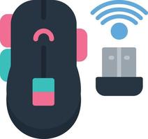 Wireless Mouse Flat Icon vector