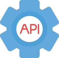 icono plano api vector