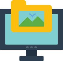 Monitor Flat Icon vector