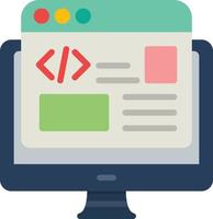 Back-end Developer Flat Icon vector