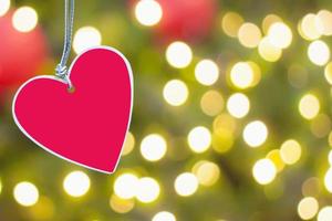 Heart paper with bokeh Background for Valentines Day photo