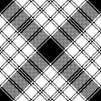 Pixel monochrome plaid seamless pattern vector