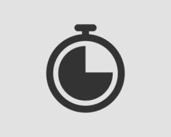 icono de temporizador. detener el pictograma vectorial del reloj. cronómetro aislado sobre fondo blanco. vector