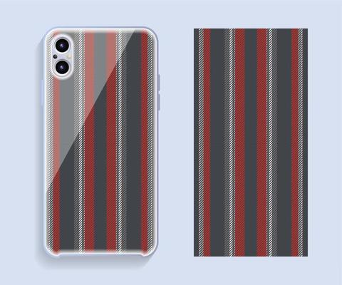 Mobile phone cover design. Template smartphone case vector pattern.