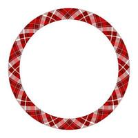 Circle borders and frames vector. Round border pattern geometric vintage frame design. Scottish tartan plaid fabric texture. Template for gift card, collage, scrapbook or photo album and portrait. vector