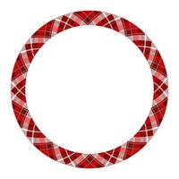 Circle borders and frames vector. Round border pattern geometric vintage frame design. Scottish tartan plaid fabric texture. Template for gift card, collage, scrapbook or photo album and portrait. vector