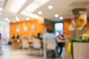 Restaurant cafe or coffee shop interior with people abstract defocused blur background photo